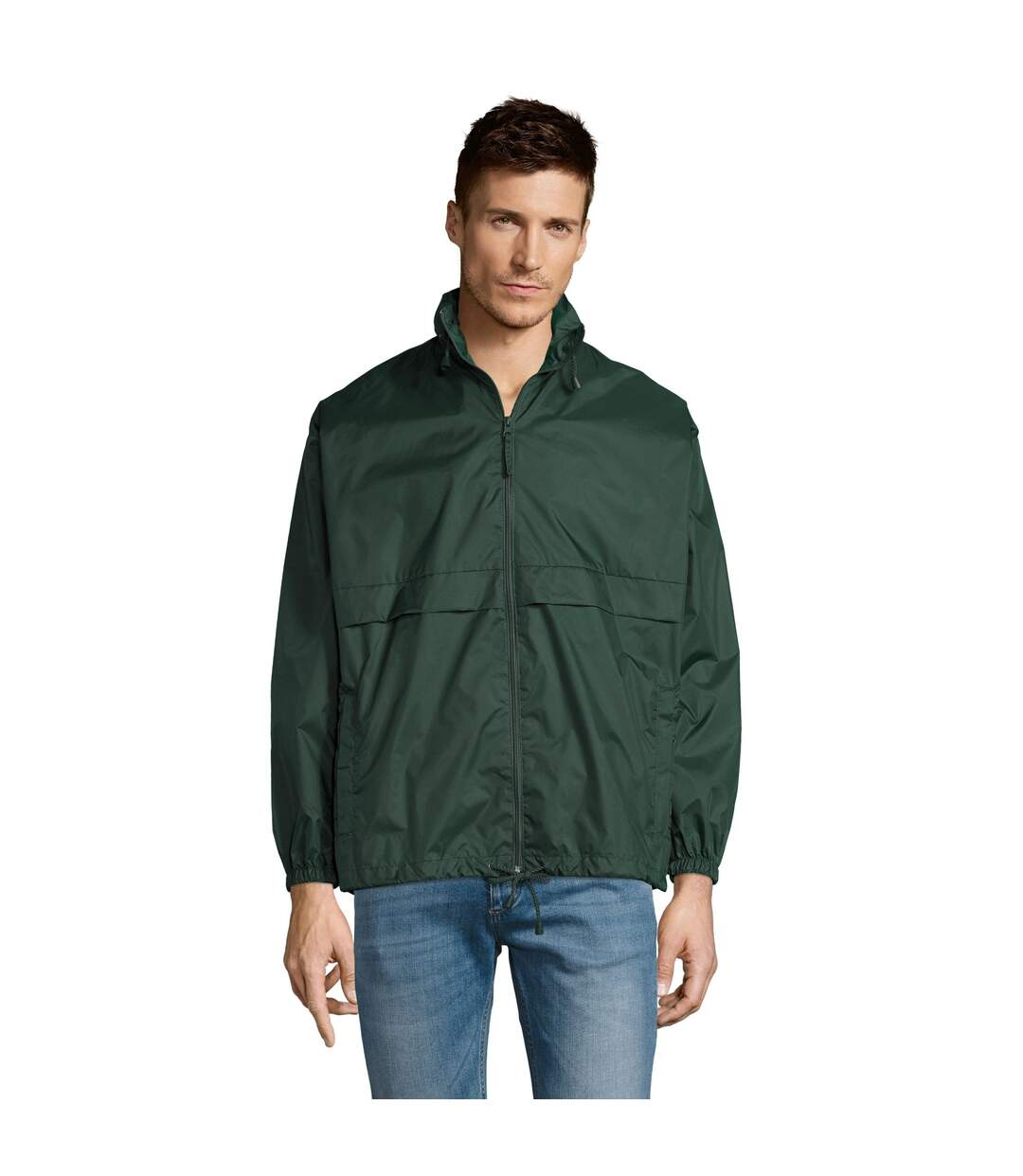 Veste coupe-vent surf unisexe vert foncé SOLS