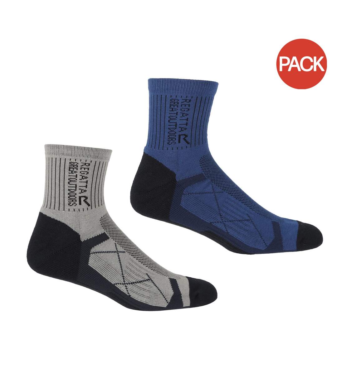 Chaussettes de sport homme bleu marine / gris foncé Regatta-1