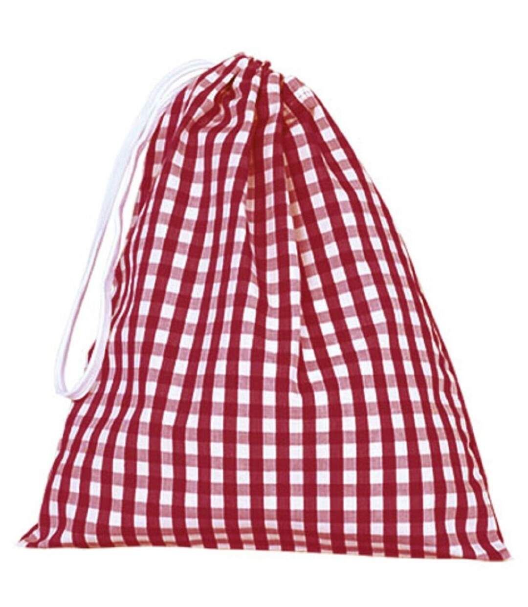 Sac à dos en toile - REF SNACK - rouge et blanc à carreaux-1