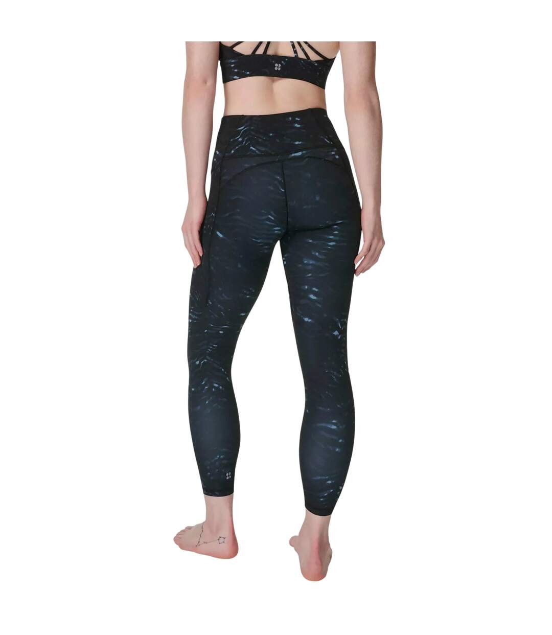 Legging 7/8 Yoga Motif/style Imprimé Tigre Femme Bleu Sweaty Betty-3
