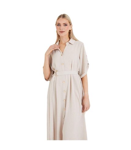 Robe chemisier femme beige gris Principles Principles