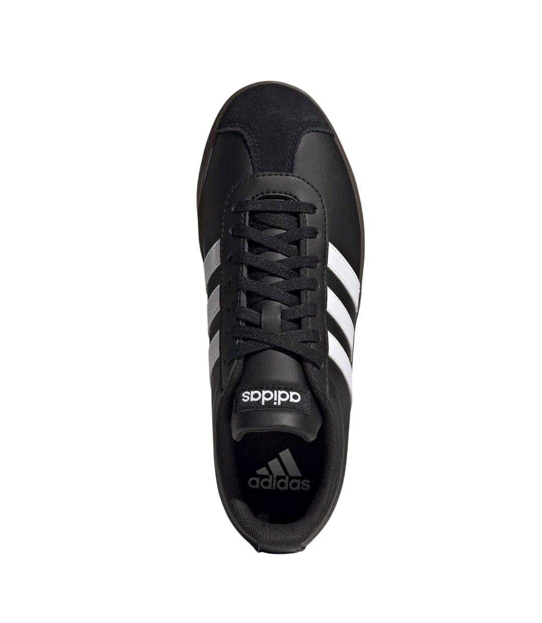 Womens/ladies 3 Stripes Synthetic Trainers Black White Gum Adidas-4