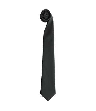 Premier Tie - Men Plain Work Tie (Pack of 2) (Black) (One Size) - UTRW6941
