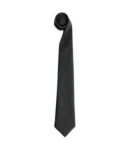 Premier Tie - Men Plain Work Tie (Black) (One Size) - UTRW1134