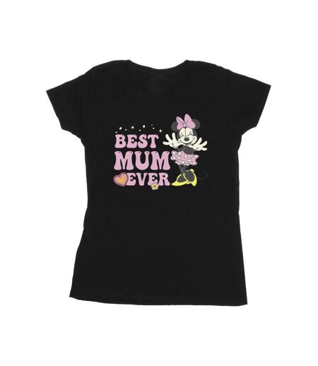 Disney T-shirt en coton Best Mum Ever pour femmes/femmes (Noir) - UTBI33675