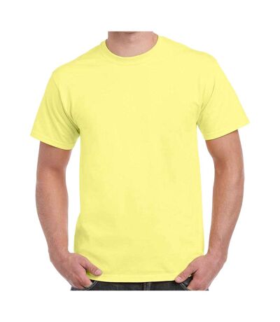 Mens heavy cotton t-shirt cornsilk Gildan