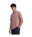 Mens Matchplay Crab Polo Shirt Pink Navy White Under Armour-1