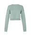 Women´s cropped crew fleece fast fashion dusty blue Bella + Canvas