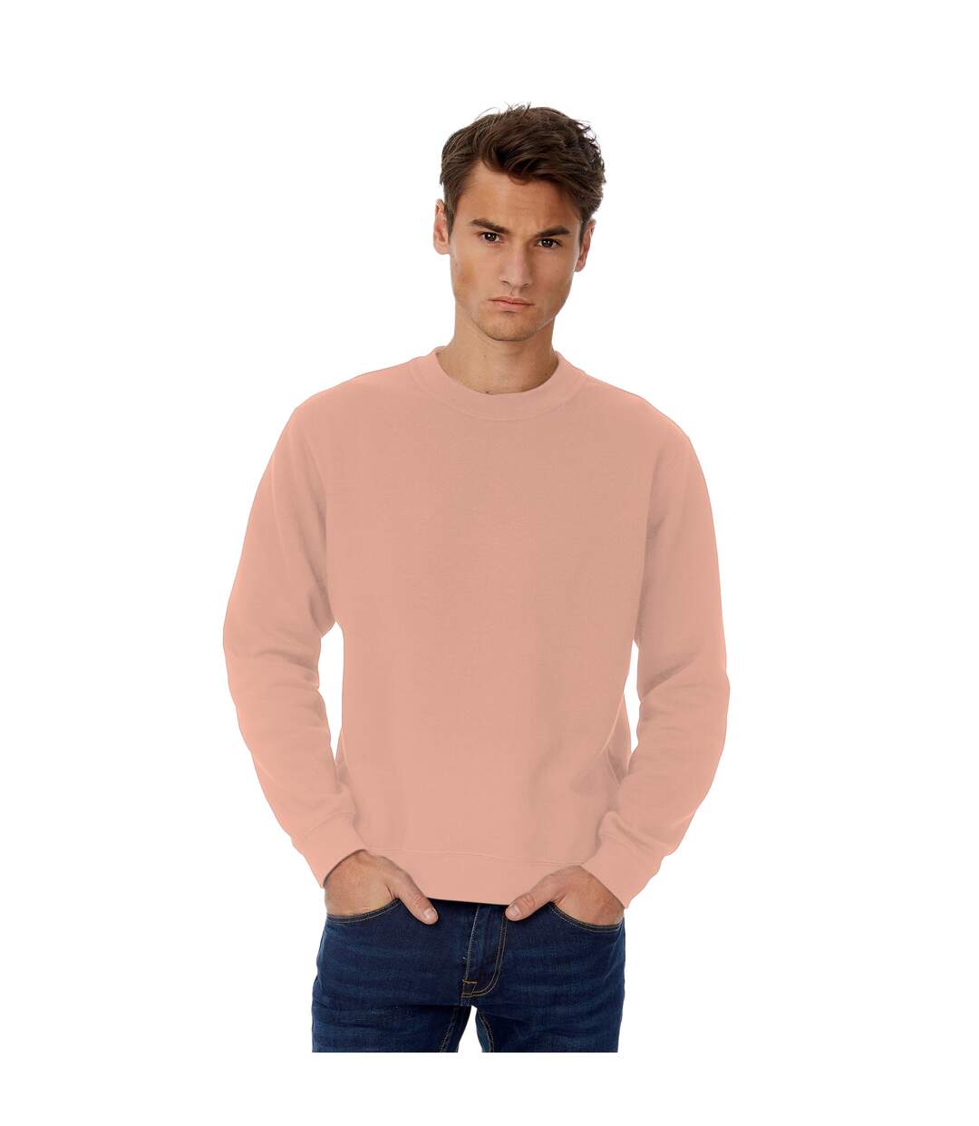 Mens set in sweatshirt nude B&C