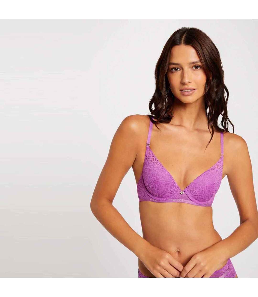 Soutien-gorge ampliforme coque moulée violet Gwen-2