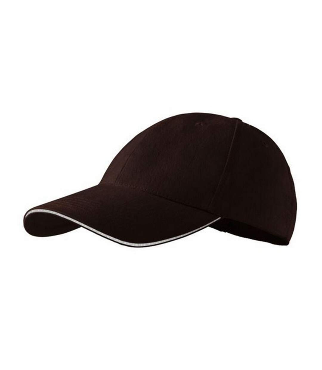 Casquette De Baseball Motif/style 6 Panneaux Marron Malfini-3