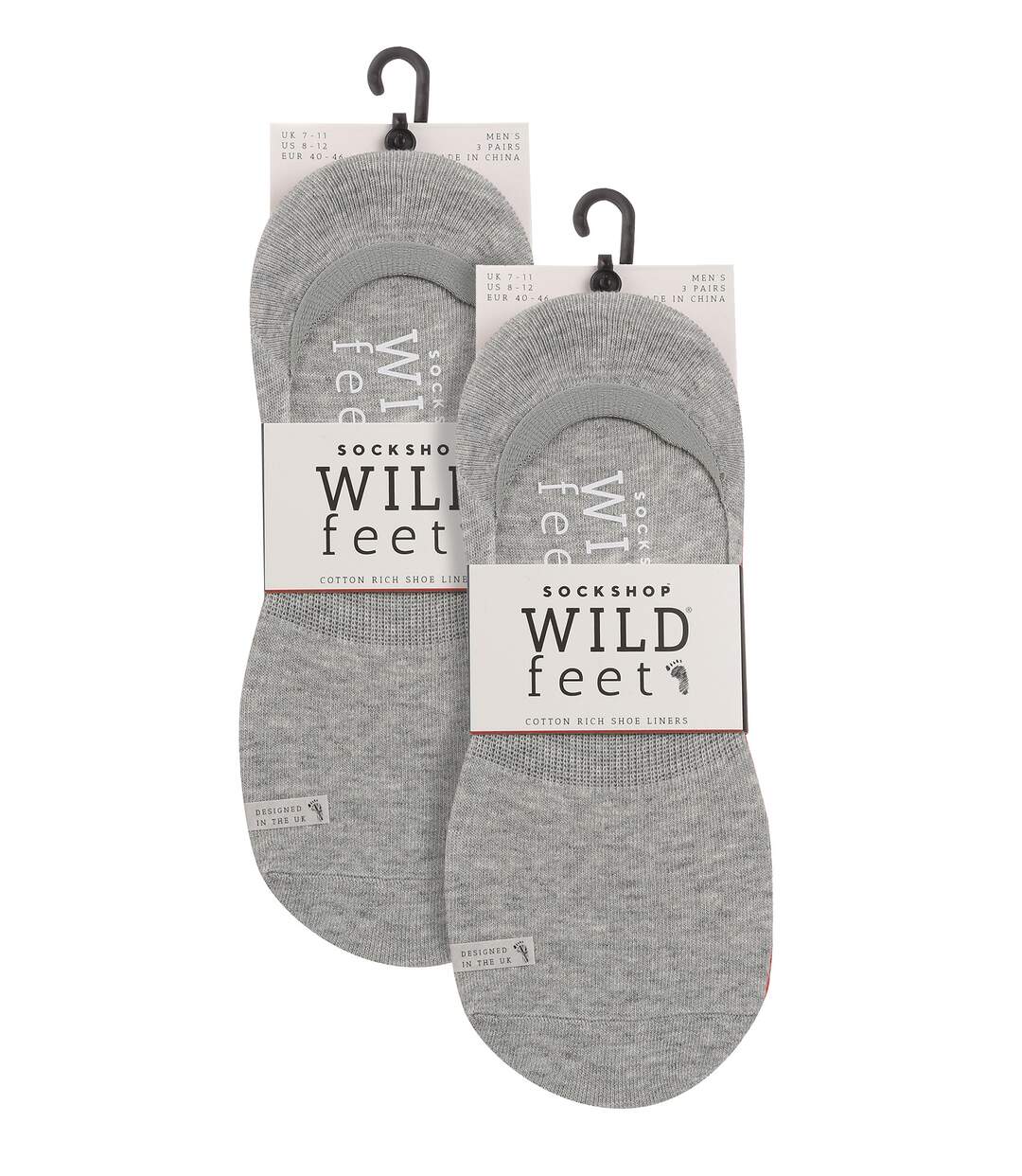 Wildfeet - 6 Paires Homme Chaussettes Basses Bambou avec Talon Grip