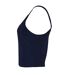 Womens/ladies Micro-rib Strappy Tank Top Solid Navy Bella + Canvas-2