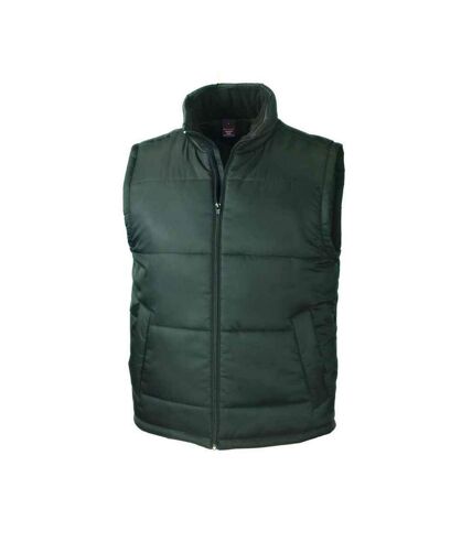 Unisex adult padded body warmer bottle green Result Core