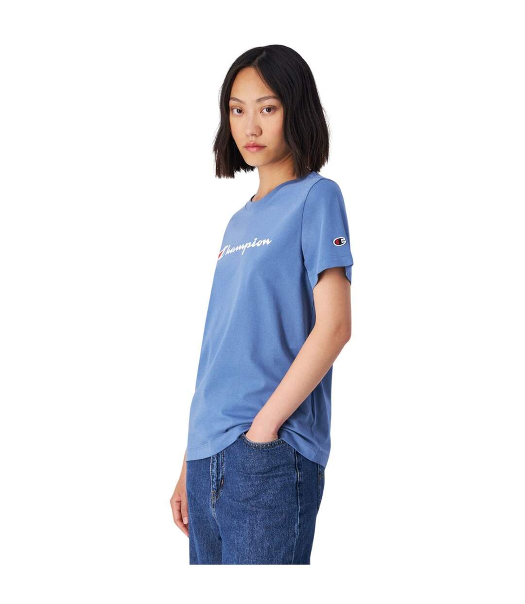 T-shirt Femme Bleu Champion-1