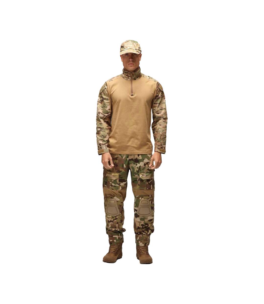T-shirt Manches Longues Special Ops Homme Gris Pâle Vert Viper-1