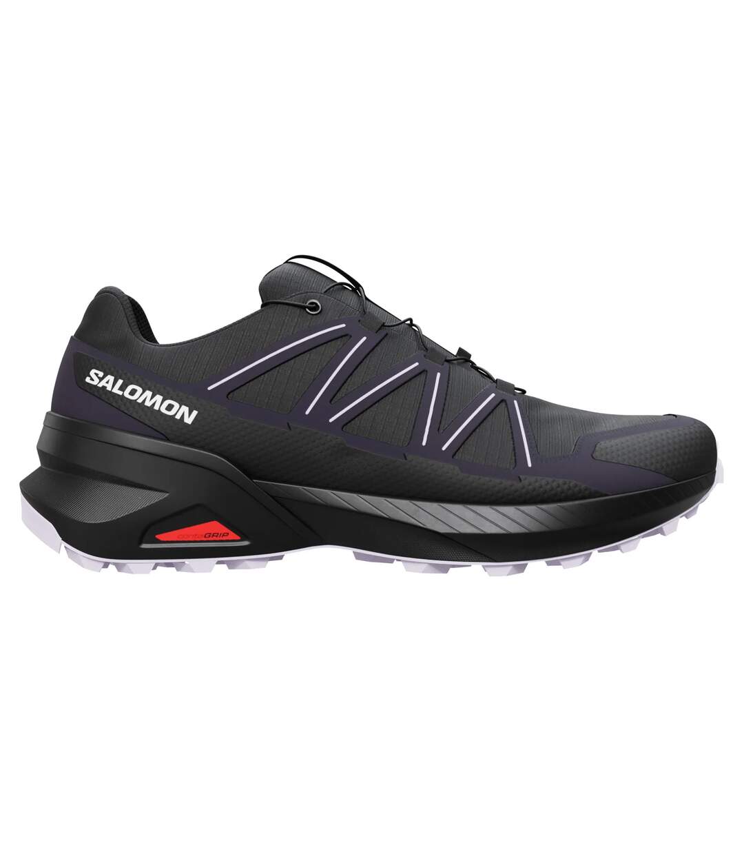 Womens/ladies Speedcross Peak Trainers Black Violet Salomon-4