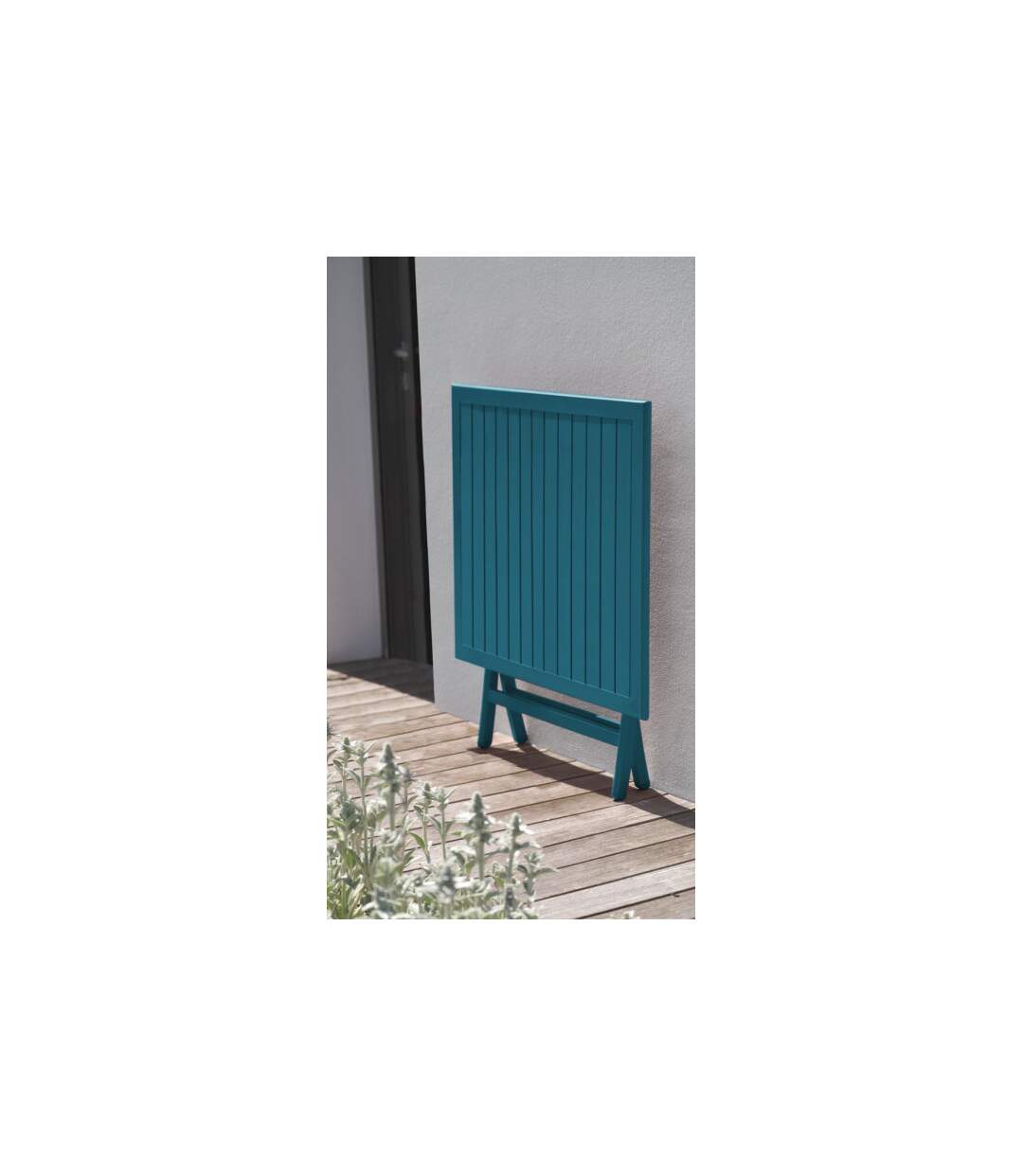 Table de Jardin Pliante Marius 70cm Bleu Canard-3