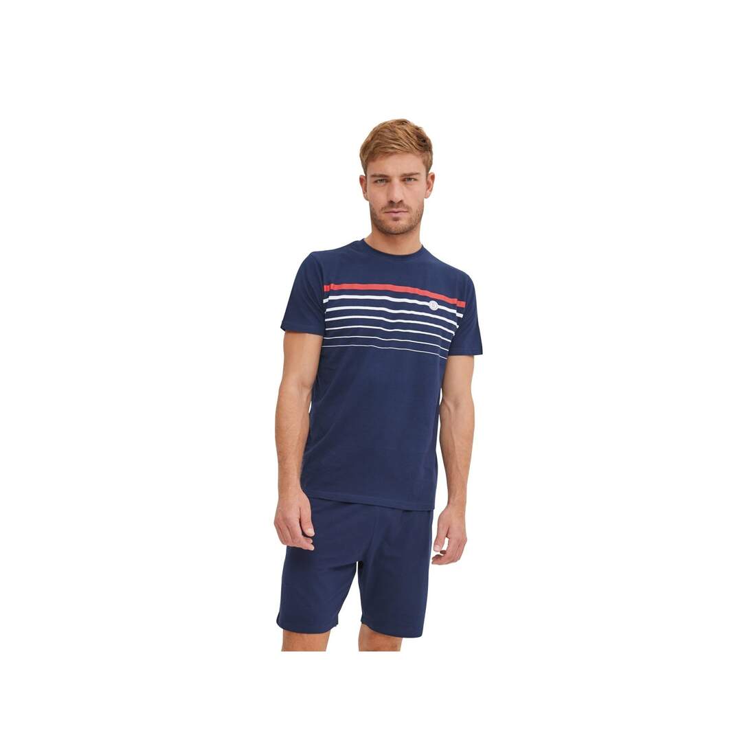 Ensemble Pyjama court Tshirt col rond homme en coton Serge Blanco-1