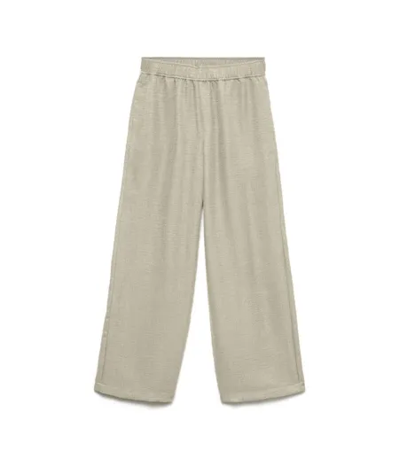 Pantalon fluide beige femme vero moda melaney