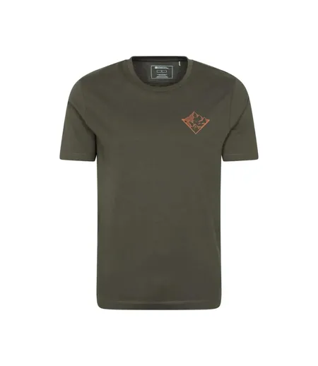 Mens 3 Peaks Cotton T-shirt Green Mountain Warehouse