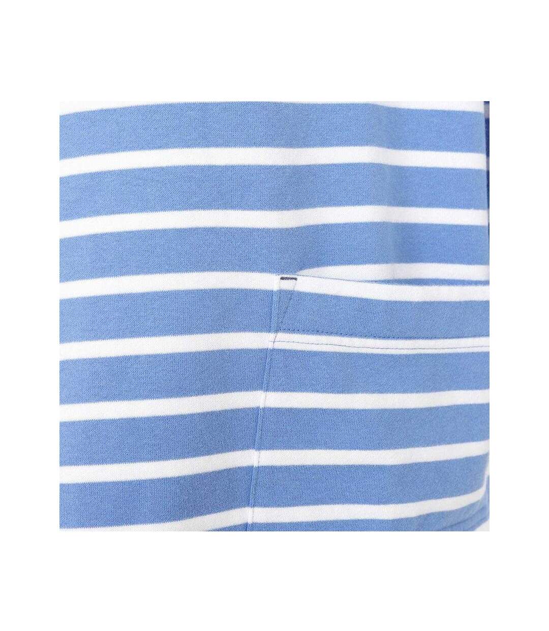 Womens/ladies Striped Roll Neck Sweatshirt Sapphire Lazy Jacks-4