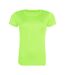 Awdis Womens/Ladies Cool Recycled T-Shirt (Electric Green)