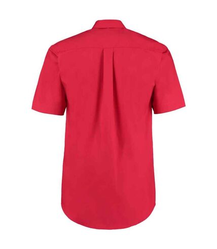 Mens oxford short-sleeved formal shirt red Kustom Kit