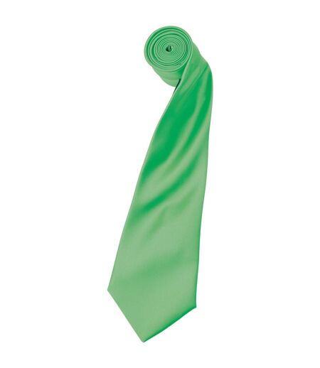 Premier Mens Plain Satin Tie (Narrow Blade) (Apple) (One Size)