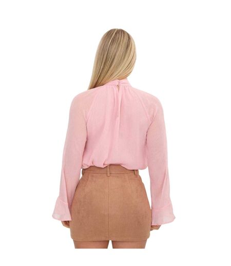 Blouse Manches Longues Motif/style Volanté Femme Rose Blush I Saw It First