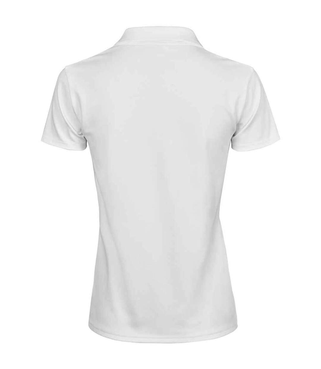 Womens/ladies luxury stretch v neck polo shirt white Tee Jays-2