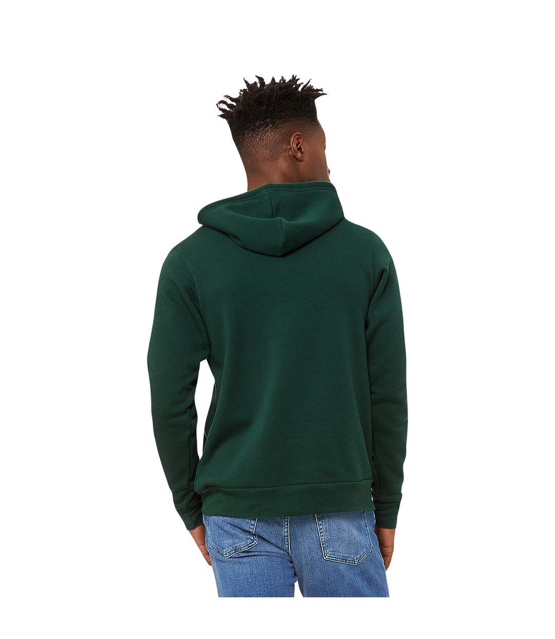 Sweatshirt polaire à capuche unisexe vert forêt Bella + Canvas