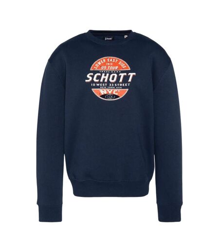 Sweat marine homme schott rdc print - l