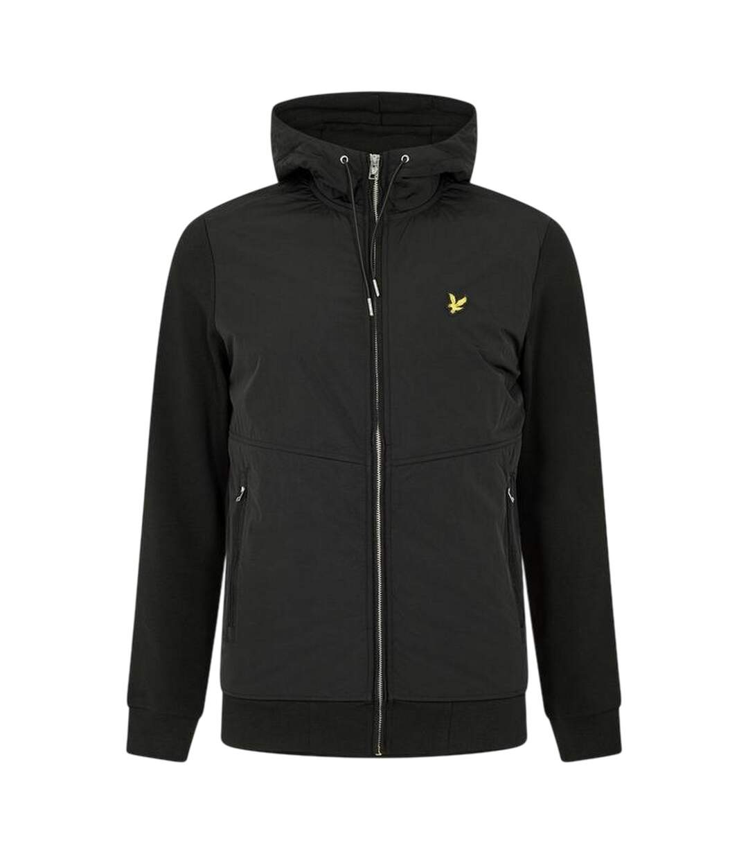 Veste Hybride À Capuche Motif/style Logo Brodé Homme Noir Lyle & Scott-1