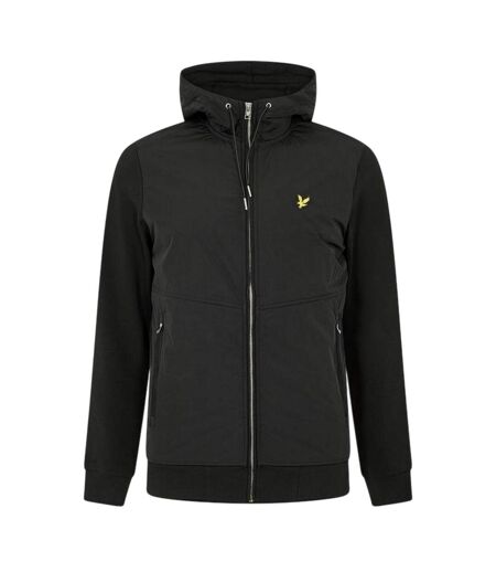 Veste Hybride À Capuche Motif/style Logo Brodé Homme Noir Lyle & Scott
