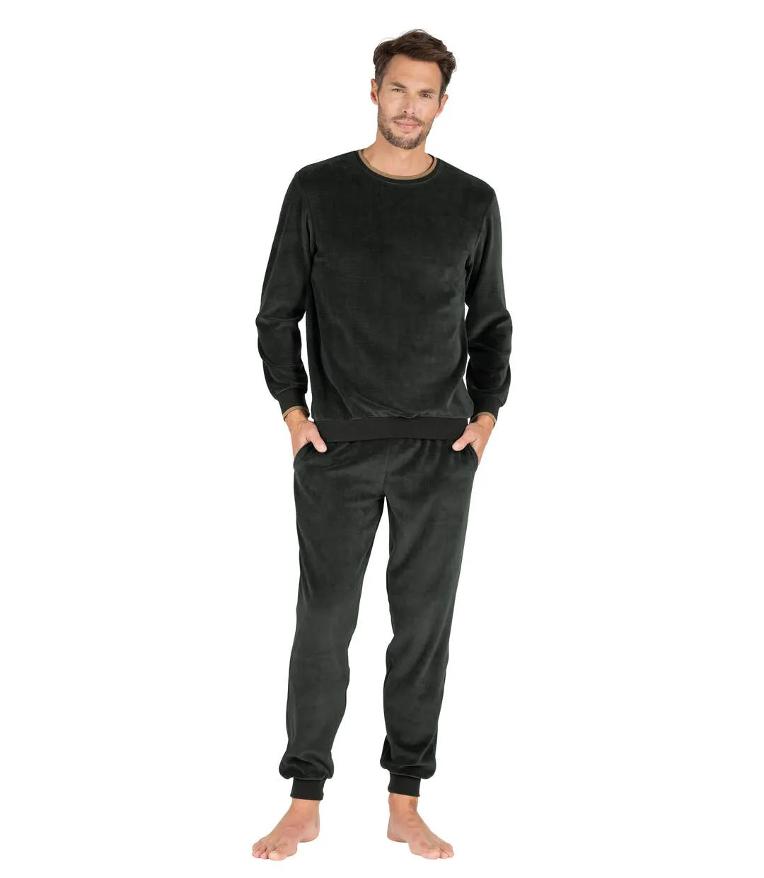 Pyjama long Jogger velours homme Eminence-5