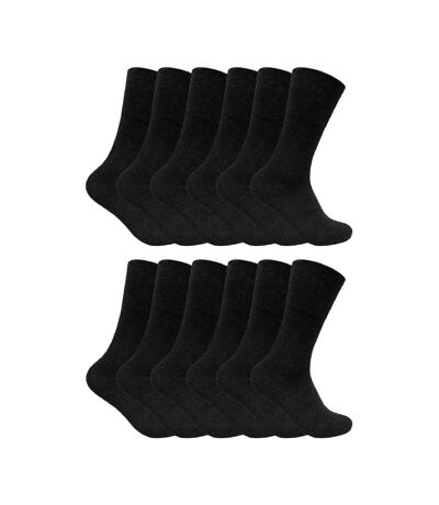 12 Pairs Mens Thin Non Elastic Thermal Diabetic Socks