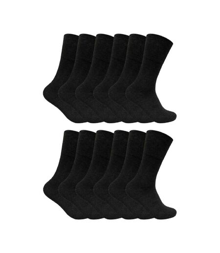 12 Pairs Mens Thin Non Elastic Thermal Diabetic Socks