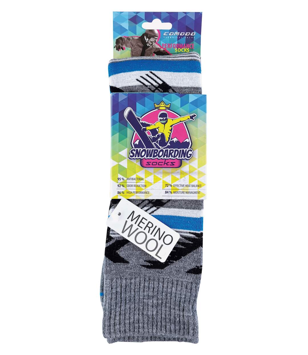 Chaussettes de Snowboard Ski Hautes Laine Mérinos