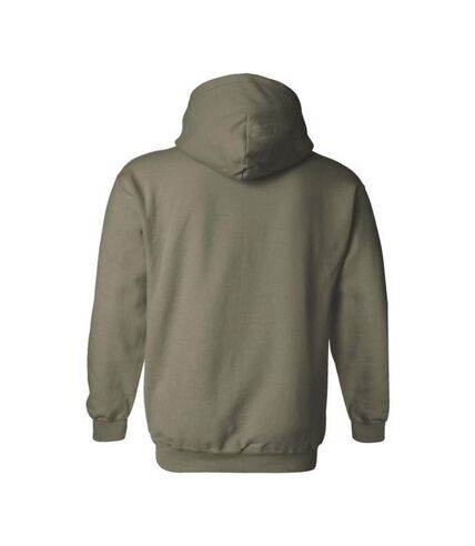 Sweatshirt à capuche unisexe kaki foncé Gildan