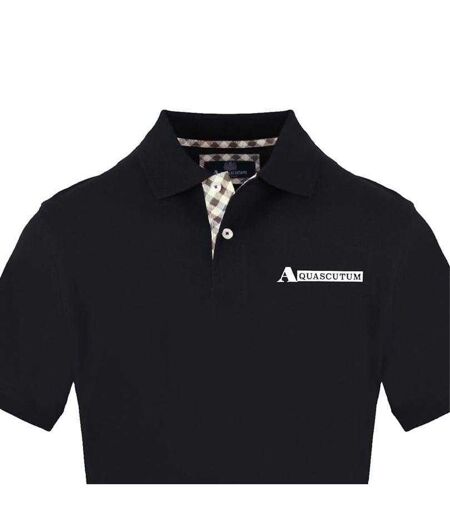 Polo Manches Courtes Homme Noir Aquascutum