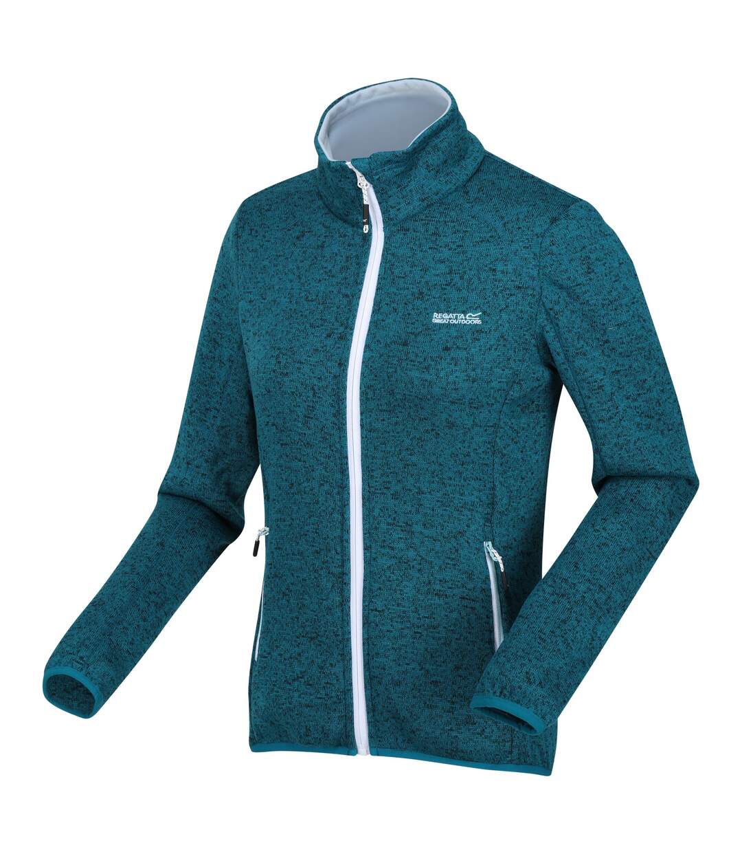 Womens/ladies newhill marl full zip fleece jacket gulfstream/sea haze Regatta-3