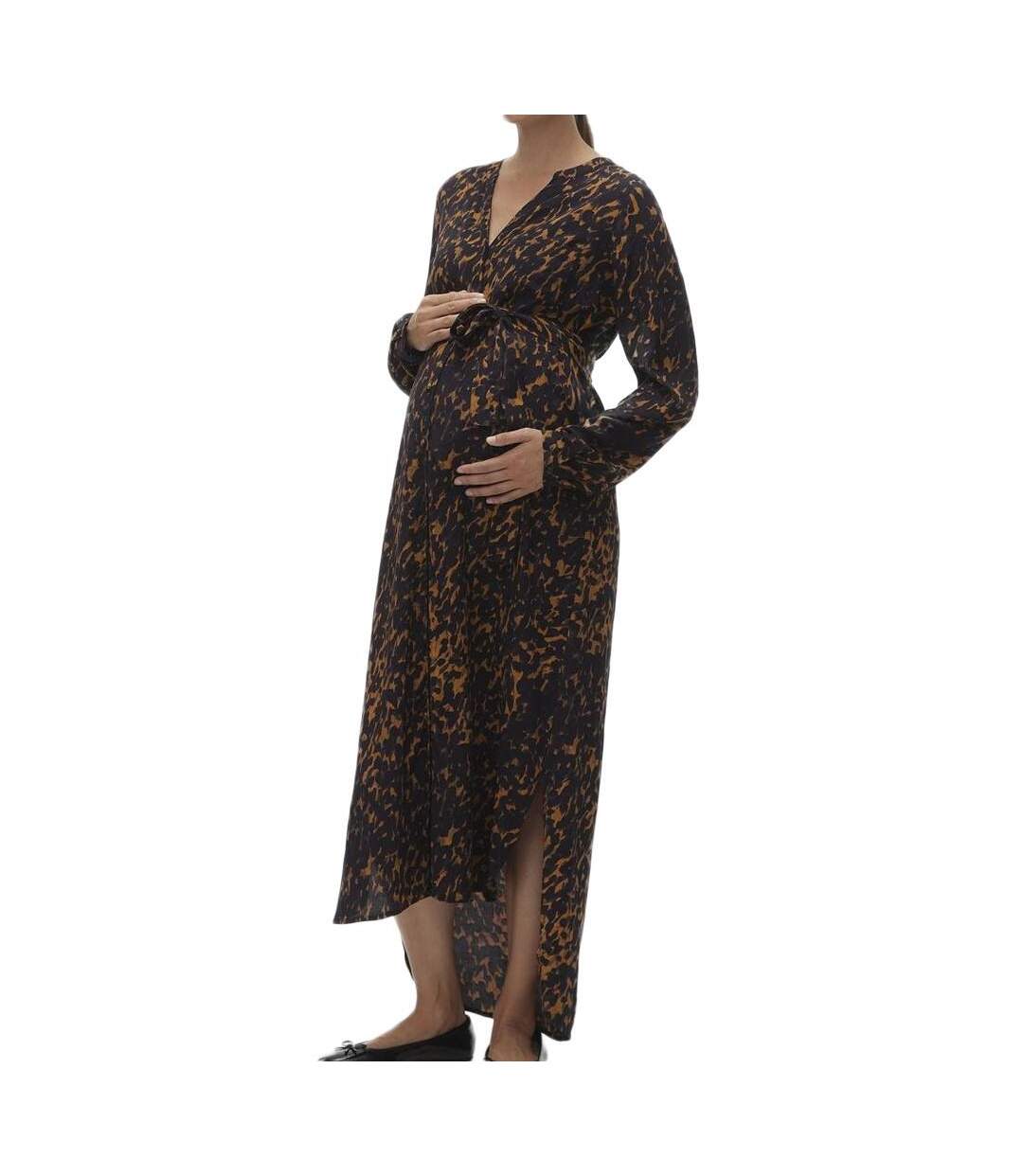 Robe Marron/Noire Femme Vero Moda Maternity Wvn - L