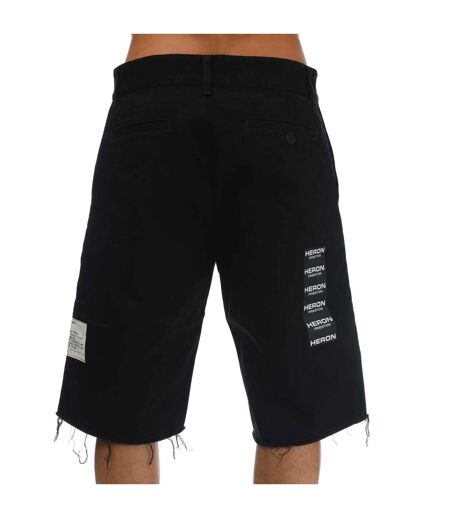 Mens raw edge chinos black Heron Preston