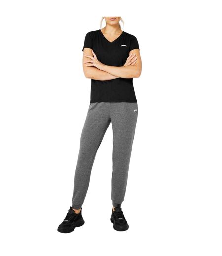 Womens/ladies T-shirt Black Slazenger