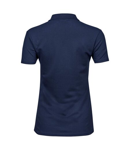 Womens/ladies Luxury Stretch Polo Shirt Navy Tee Jays