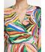 Robe courte imprimé feuillage graphique-3