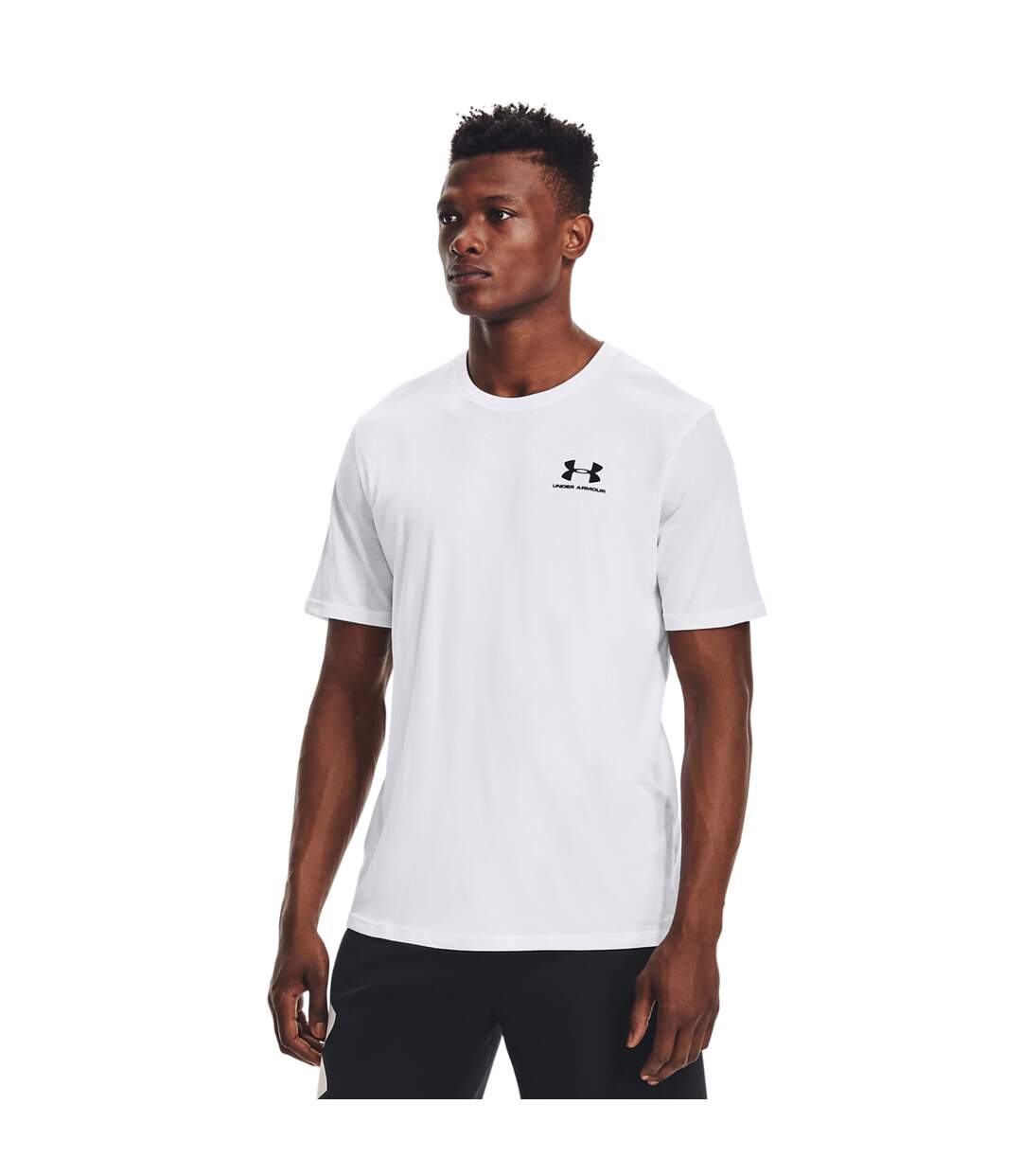 Mens sportstyle short-sleeved t-shirt white/black Under Armour-3