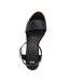 Womens/ladies Maderia Leather Wedge Sandals Black Boss-4
