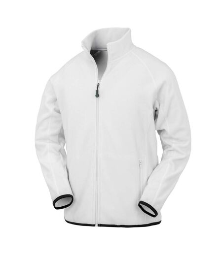 Mens polarthermic fleece jacket white Result Genuine Recycled